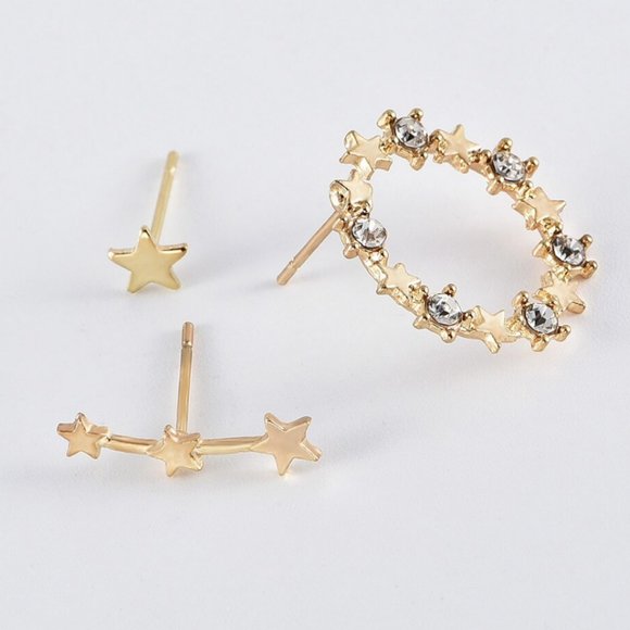 ❤️ 3/$30 Star Stud and Star Hoop Earrings Set - Picture 2 of 5